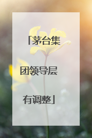 茅台集团领导层有调整