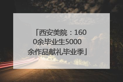 西安美院：1600余毕业生5000余作品献礼毕业季