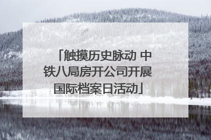 触摸历史脉动 中铁八局房开公司开展国际档案日活动
