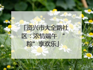 资兴市大全路社区：浓情端午 “粽”享欢乐