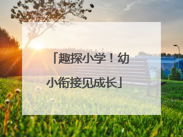 趣探小学！幼小衔接见成长
