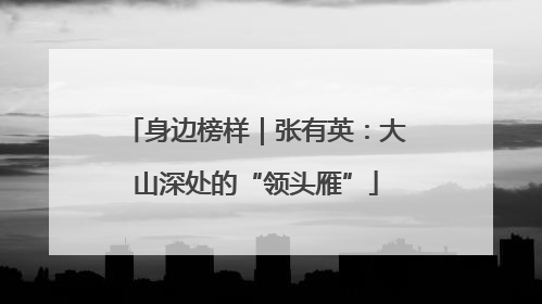 身边榜样｜张有英：大山深处的“领头雁”