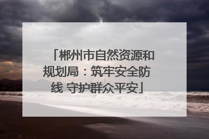 郴州市自然资源和规划局：筑牢安全防线 守护群众平安