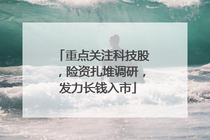 重点关注科技股，险资扎堆调研，发力长钱入市