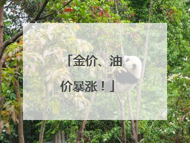金价、油价暴涨！
