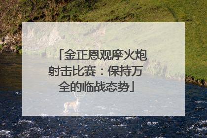 金正恩观摩火炮射击比赛：保持万全的临战态势