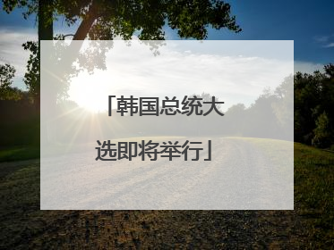 韩国总统大选即将举行