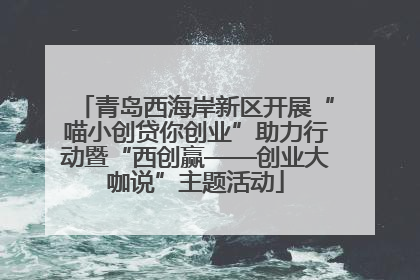 青岛西海岸新区开展“喵小创贷你创业”助力行动暨“西创赢——创业大咖说”主题活动