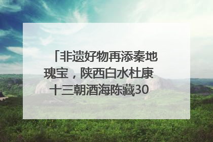 非遗好物再添秦地瑰宝，陕西白水杜康十三朝酒海陈藏30年别具一格