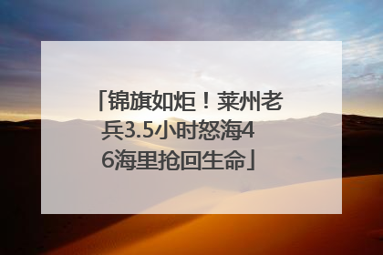 锦旗如炬！莱州老兵3.5小时怒海46海里抢回生命