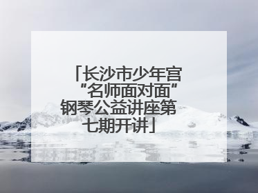 长沙市少年宫“名师面对面”钢琴公益讲座第七期开讲