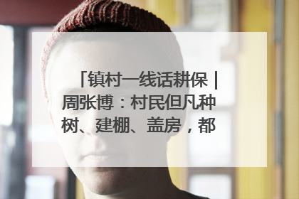 镇村一线话耕保｜周张博：村民但凡种树、建棚、盖房，都要向街道报批