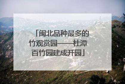 闽北品种最多的竹观赏园——杜潭百竹园建成开园