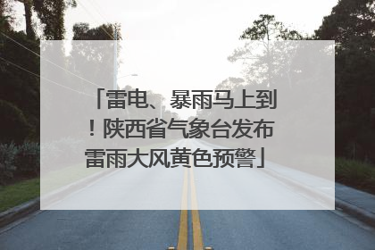 雷电、暴雨马上到！陕西省气象台发布雷雨大风黄色预警