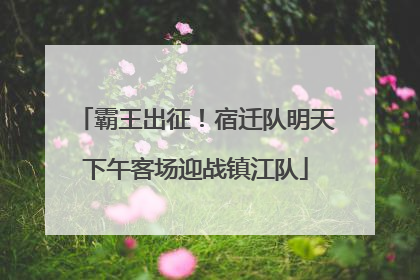 霸王出征！宿迁队明天下午客场迎战镇江队
