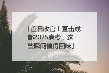 首日收官！直击成都2025高考，这些瞬间值得回味