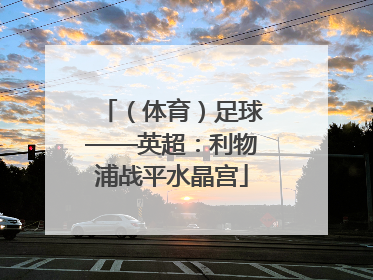 （体育）足球——英超：利物浦战平水晶宫