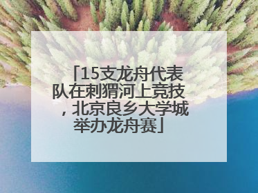 15支龙舟代表队在刺猬河上竞技，北京良乡大学城举办龙舟赛