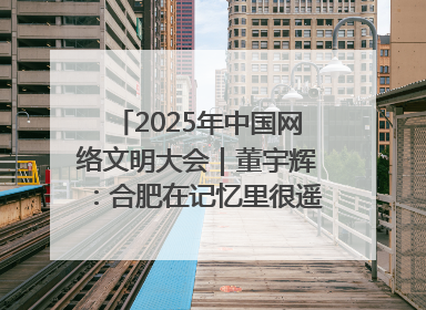 2025年中国网络文明大会｜董宇辉：合肥在记忆里很遥远也很亲切
