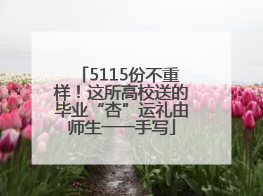 5115份不重样！这所高校送的毕业“杏”运礼由师生一一手写
