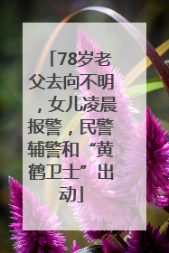78岁老父去向不明，女儿凌晨报警，民警辅警和“黄鹤卫士”出动